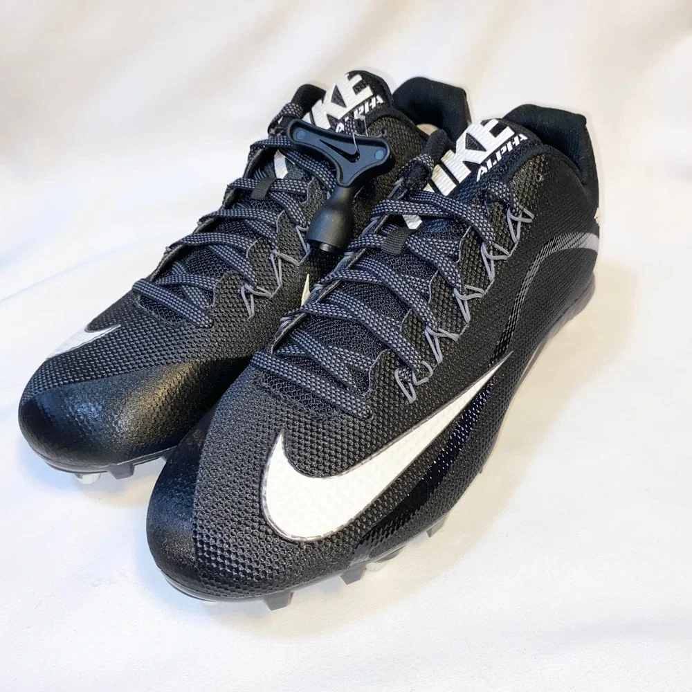 Nike Alpha Pro 2 Low TD Football Cleats Black White 719928-010‎ Mens Size 15